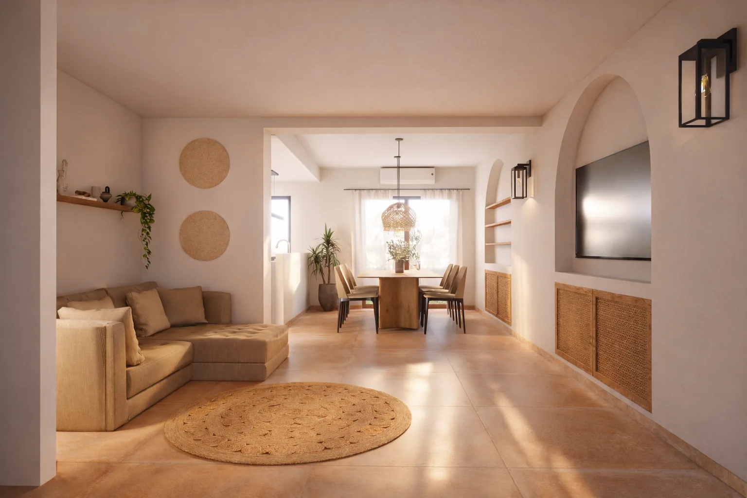 Obra Rui: proposta para sala e zona de refeições