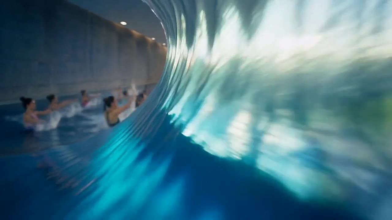 Movimento dentro de água durante uma atividade aquática